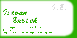istvan bartek business card
